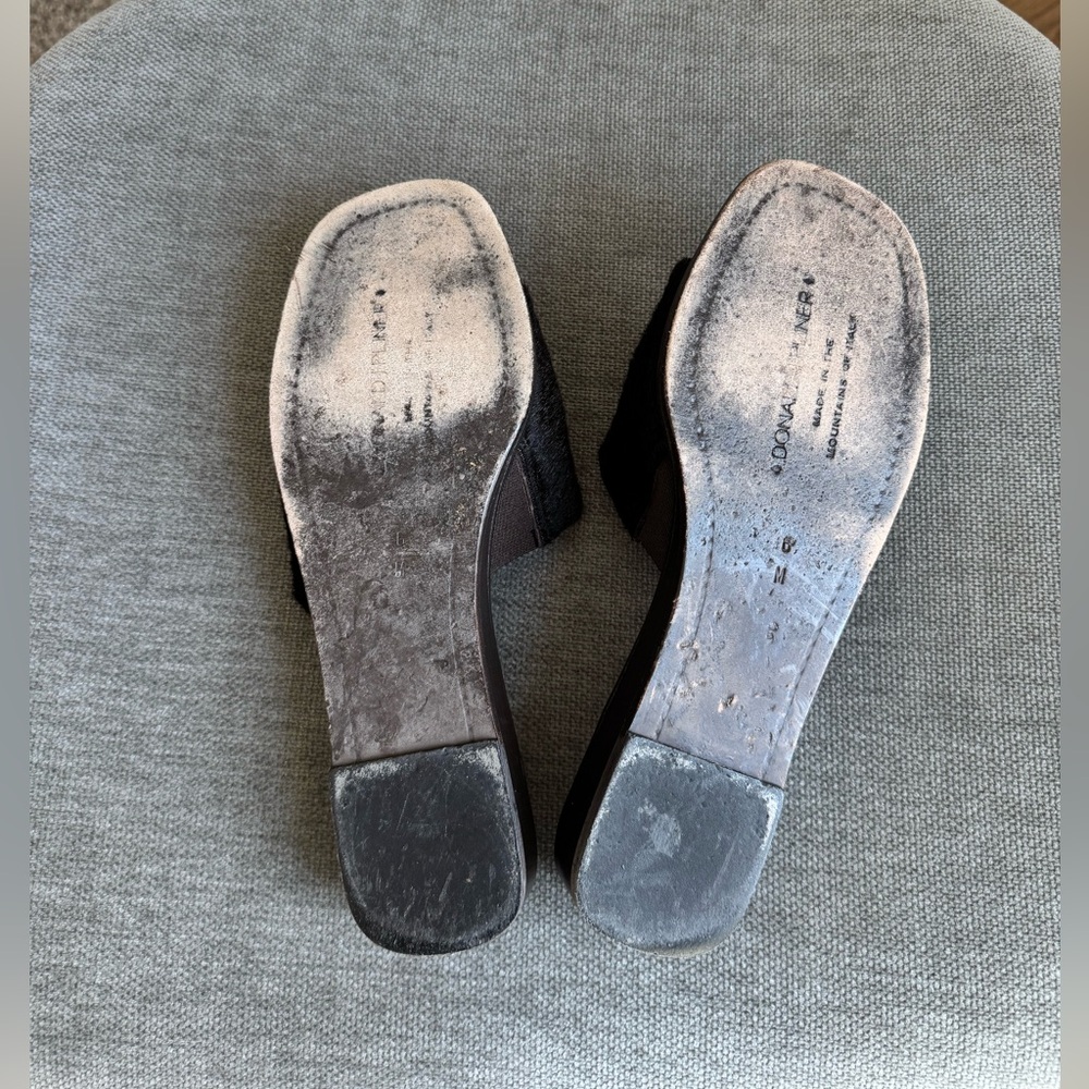 Donald J Pliner made in Italy brown leather slides - Picture 3 of 4